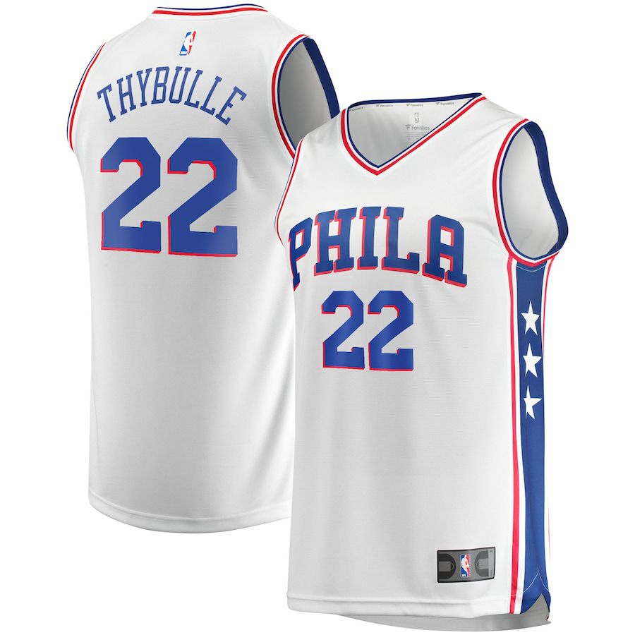 Men Philadelphia 76ers #22 Matisse Thybulle Fanatics Branded White 2022-23 Fast Break Replica NBA Jersey